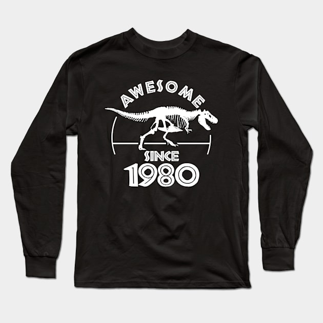 Awesome Since 1980 Long Sleeve T-Shirt by TMBTM